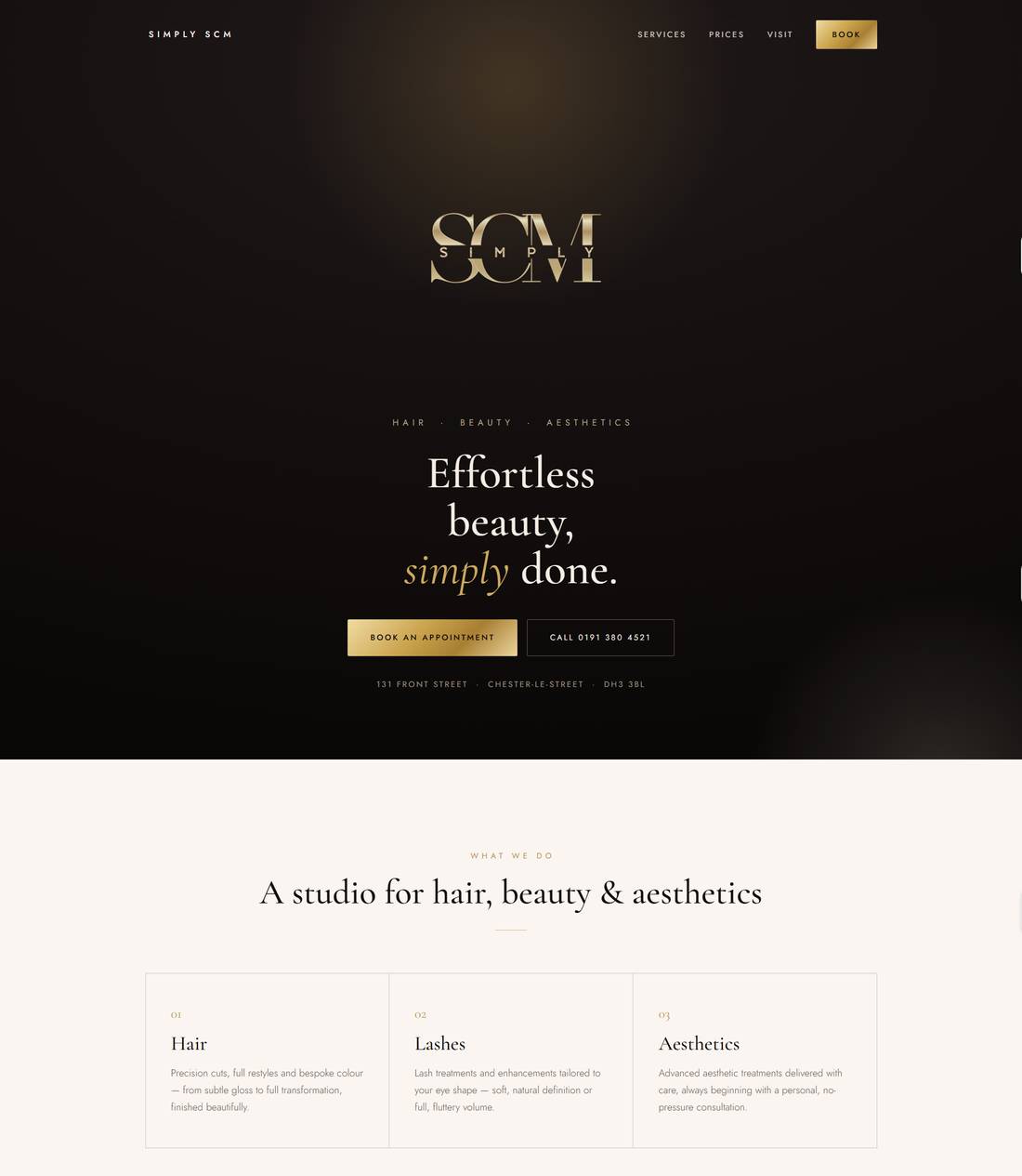 Simply SCM — a wrensites client using their own website manager to update prices and hours