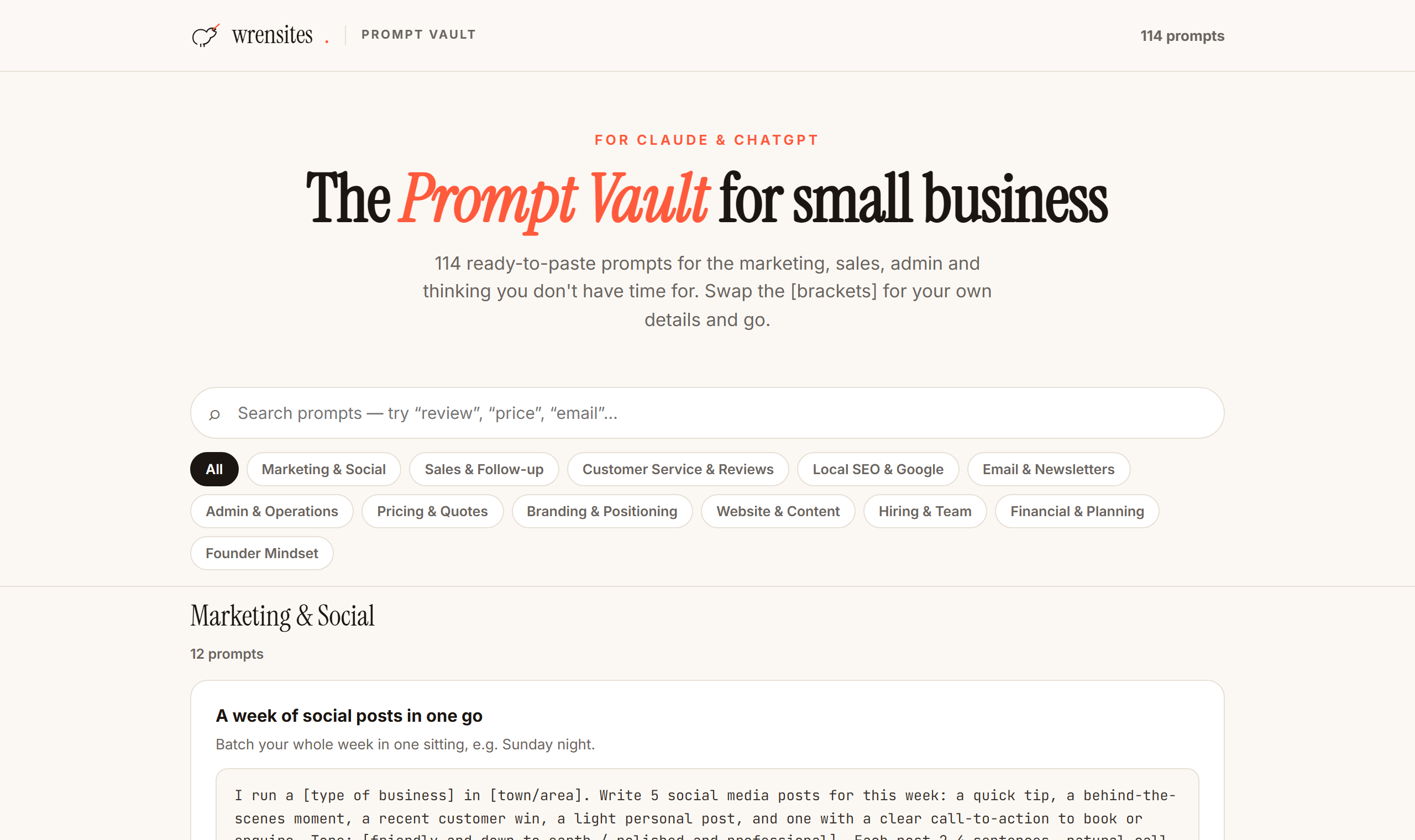 The Prompt Vault preview